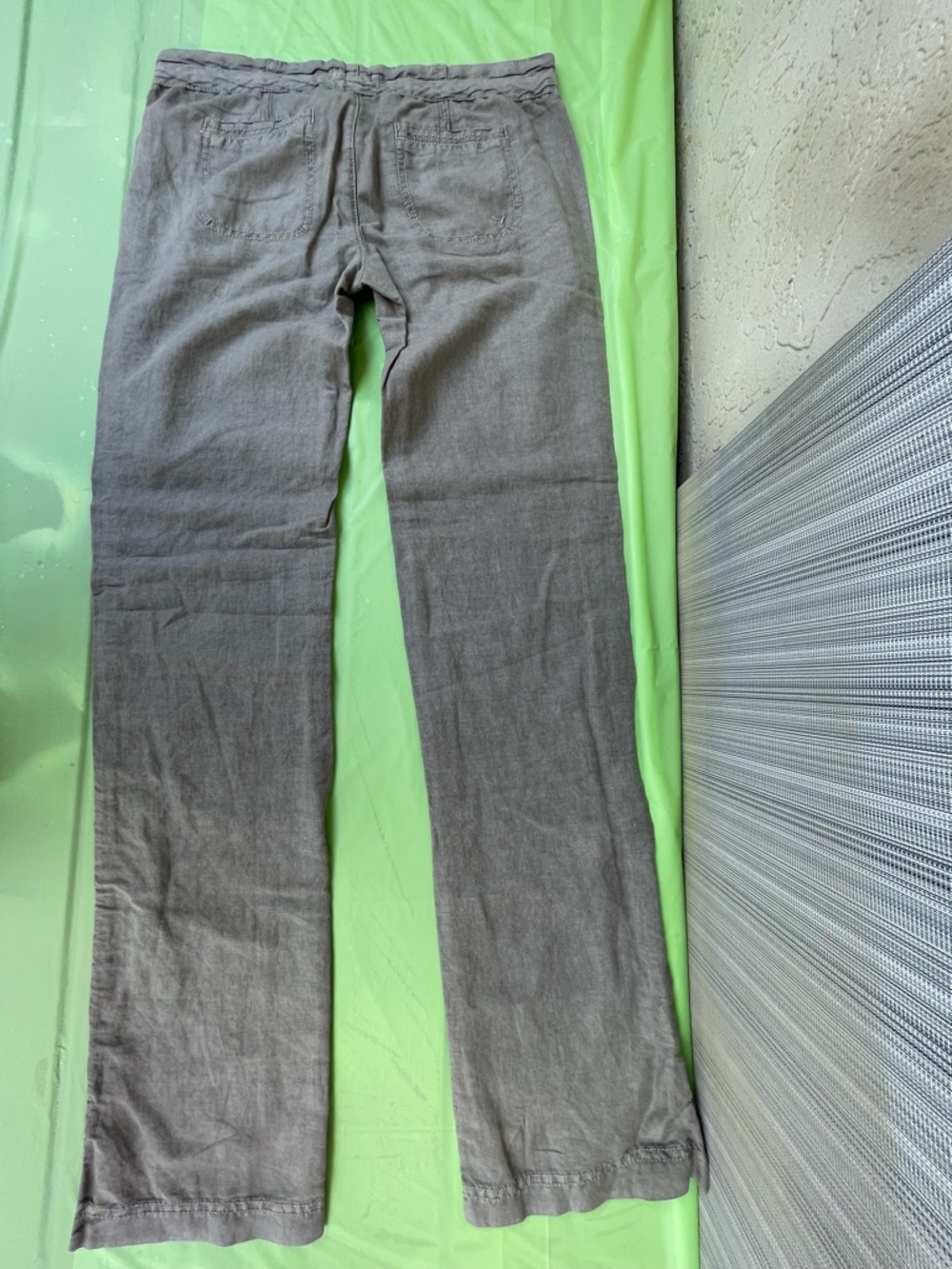 LOW RISE DRAW STRINGS LINEN AMERICAN EAGLE OUTFITTERS WIDE LEGS RELAXED PANTS 00